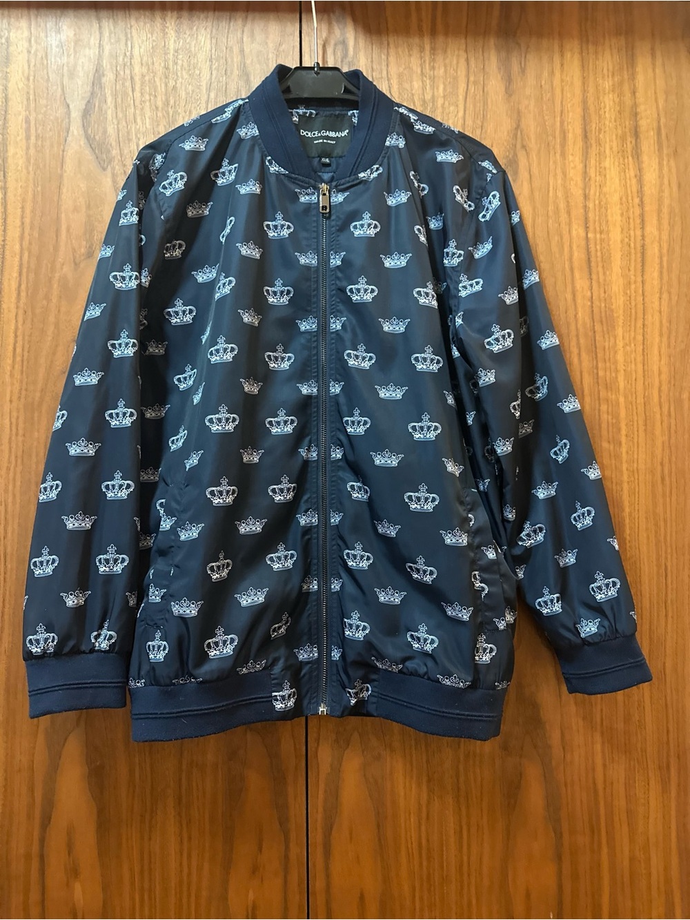 Dolce & Gabbana Navy Crown-Print Jacket